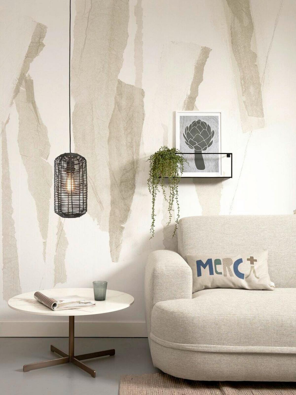 Hängeleuchte Tanami/H35/B - Schwarz, Trend, Holz (18/18/35cm) - Good & Mojo