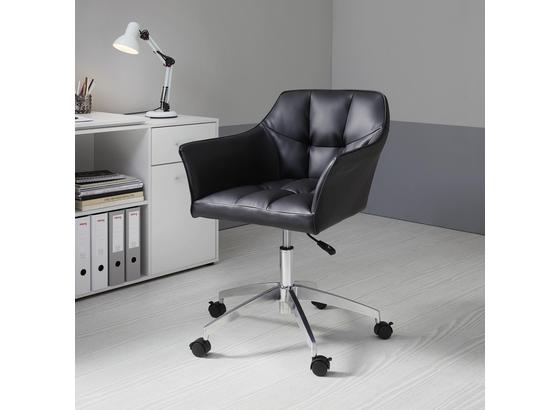 Otočná Stolička Boss - čierna/chrómová, Moderný, kov/textil (66/82,5-96,5/64,5cm) - Mömax modern living Otočná Stolička Boss - čierna/chrómová, Moderný, kov/textil (66/82,5-96,5/64,5cm) - Mömax modern living