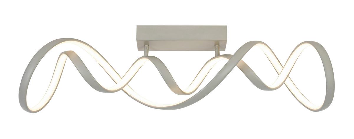 Led Mennyezeti Lámpa Krispin - homokszínű/fehér, Modern, műanyag/fém (75/19/23cm) - Luca Bessoni