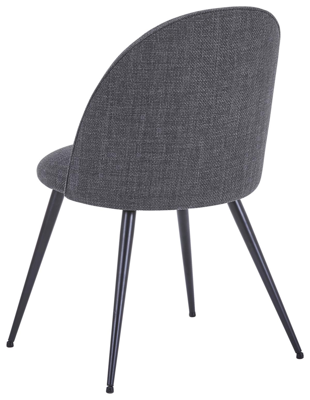 STOLIČKA LOTTE - čierna/sivá, Lifestyle, kov/textil (49.5/83.5/53.5cm) - Mömax