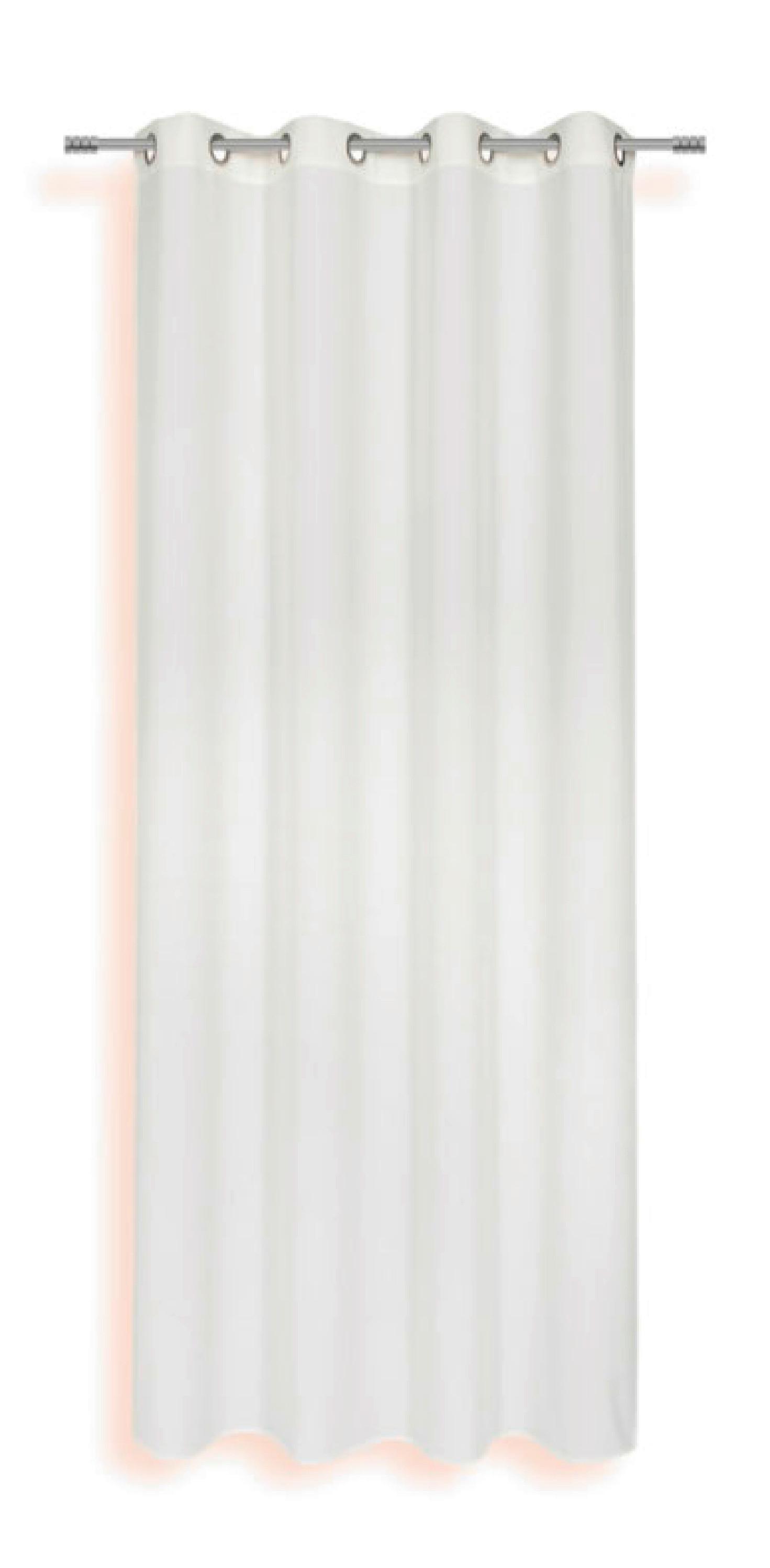 Vorhang Mit Ösen Isolde 140x245 cm Offwhite - Weiß, KONVENTIONELL, Textil (140/245cm) - Ondega