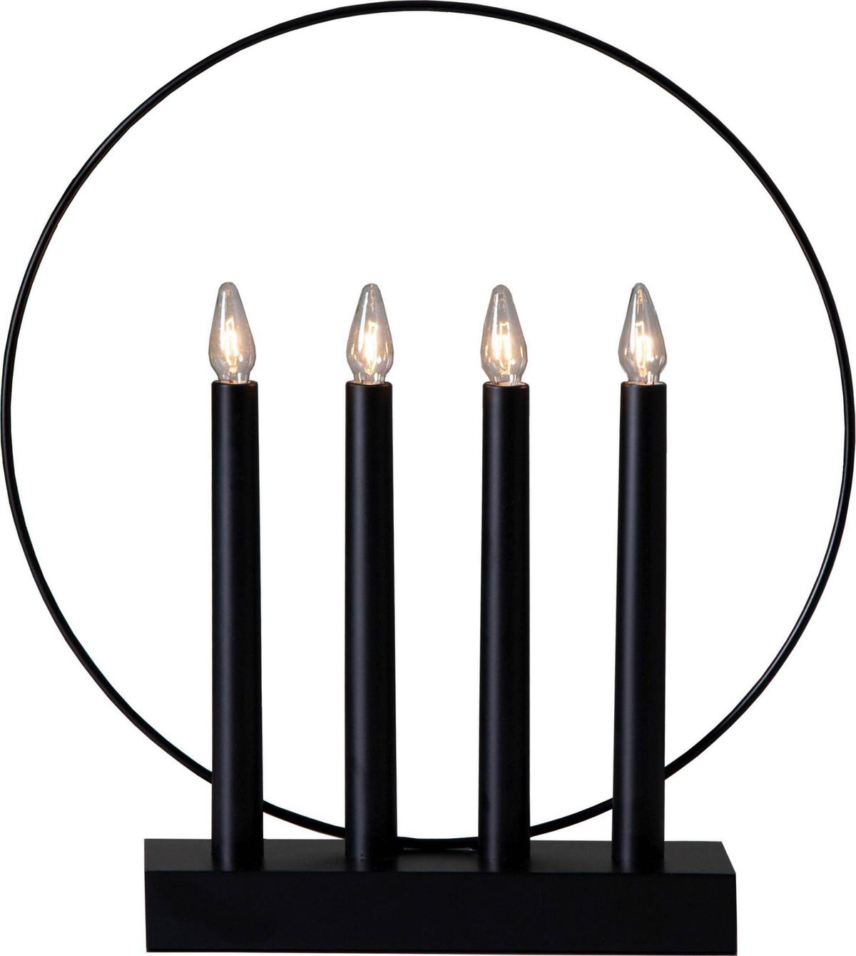 LED-Kerze 644-68 Glossy - Schwarz, Basics, Holz/Kunststoff (32/7,5/35cm) - Eglo