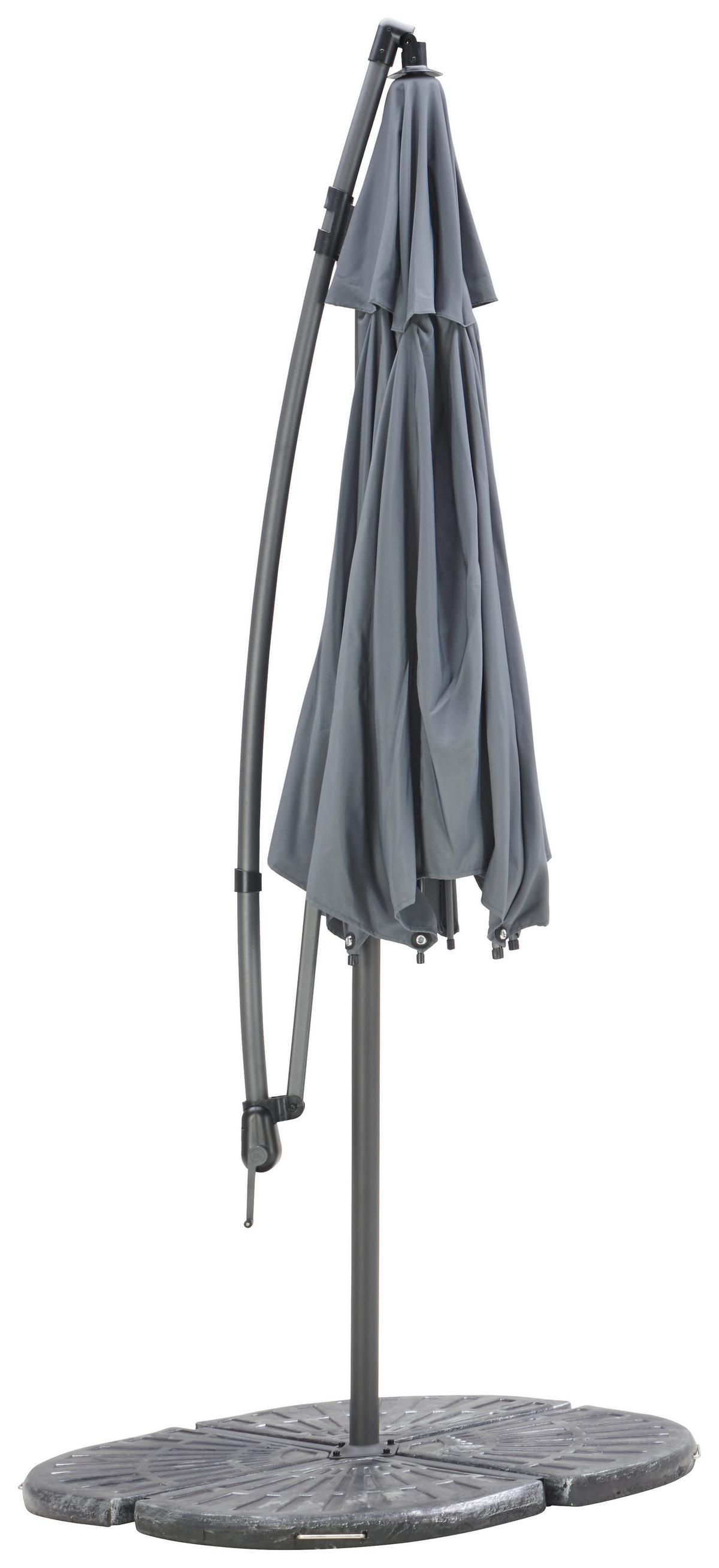Ampelschirm Exellent Bht: 300x300x248 Cm Anthrazit - Anthrazit, MODERN, Textil/Metall (300/300/248cm) - Beldano