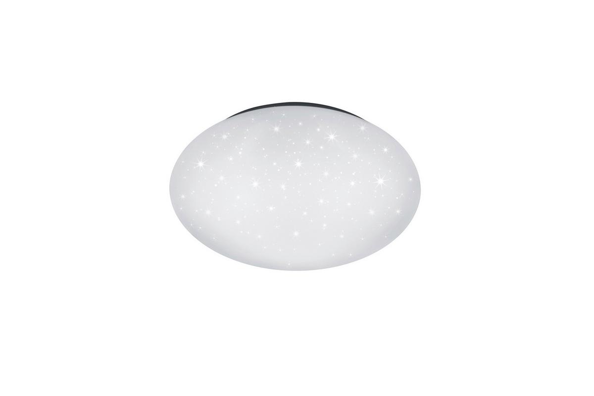 Led-deckenleuchte Ø 37 Cm Mit Sternenhimmel - Weiß, Design, Kunststoff (37/8,5cm) - Trio Leuchten
