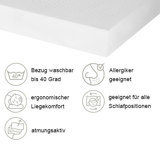 Kaltschaummatratze Air Deluxe 3 D 19 - Weiß, Basics, Textil (100/200cm) - MID.YOU