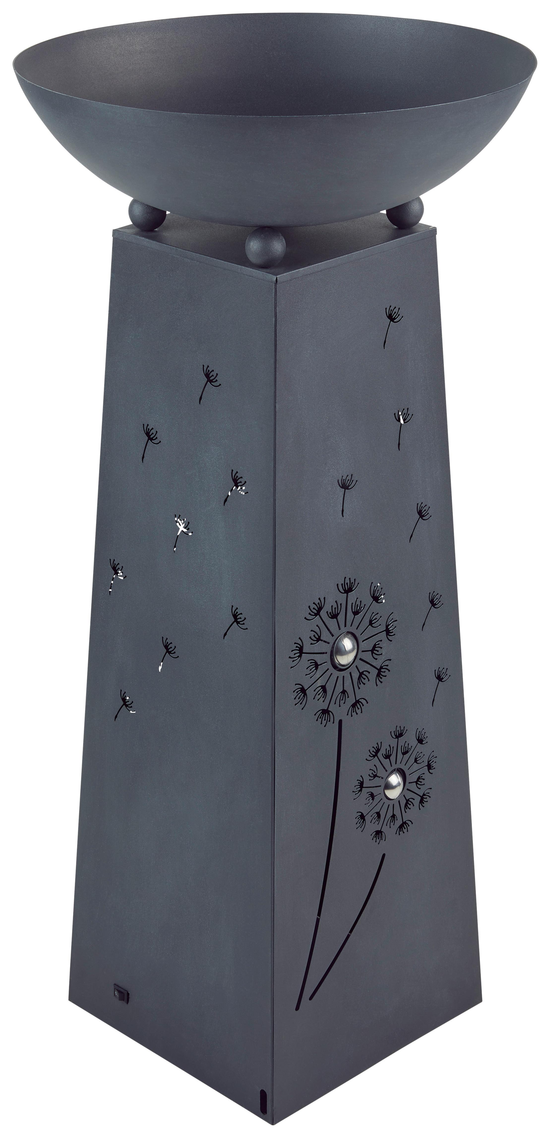 Led Dekosäule Mit Schale Billy H: 71 Cm - Grau, KONVENTIONELL, Metall (33,8/33,8/71cm) - James Wood