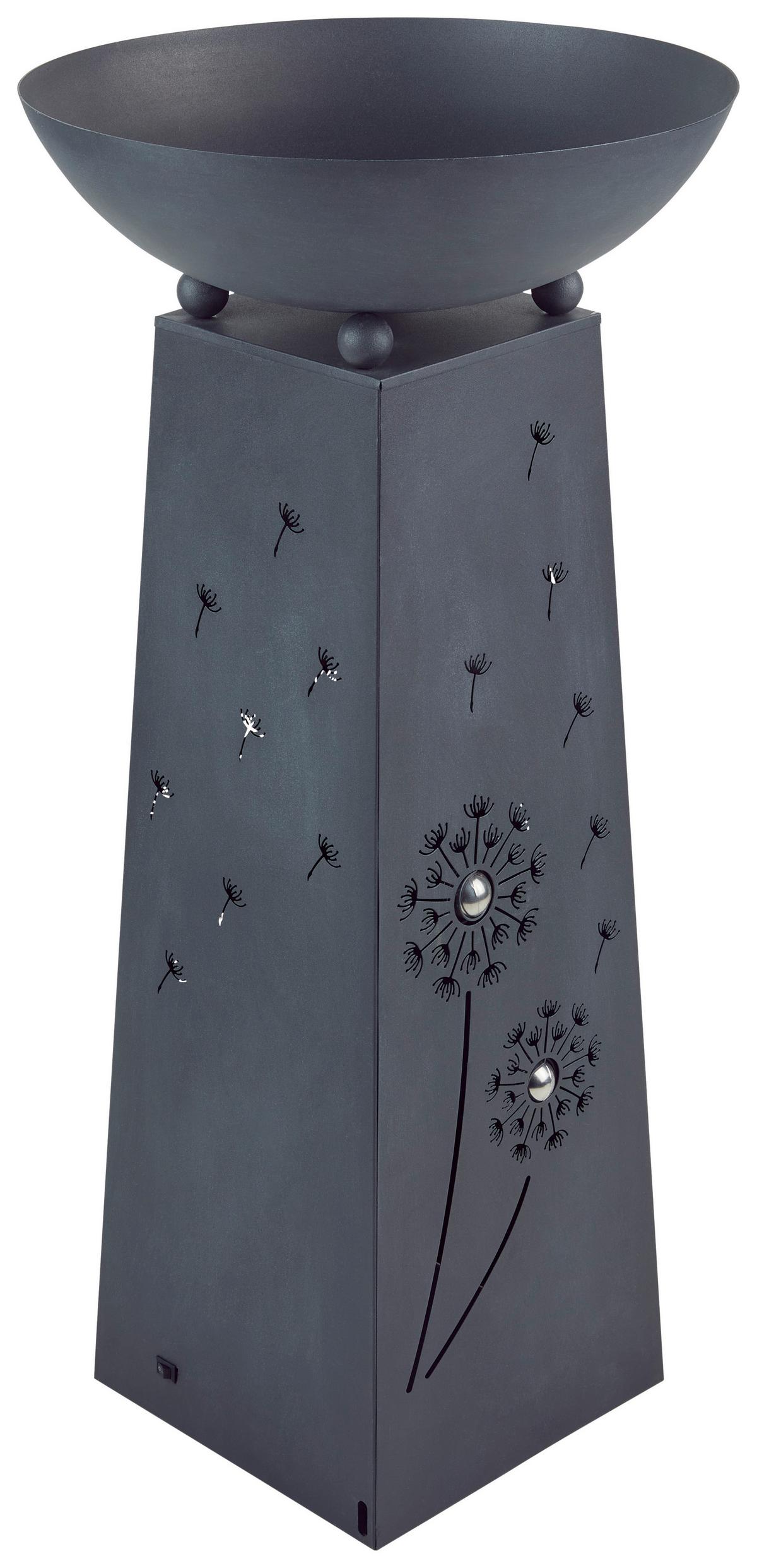 Led Dekosäule Mit Schale Billy H: 71 Cm - Grau, KONVENTIONELL, Metall (33,8/33,8/71cm) - James Wood
