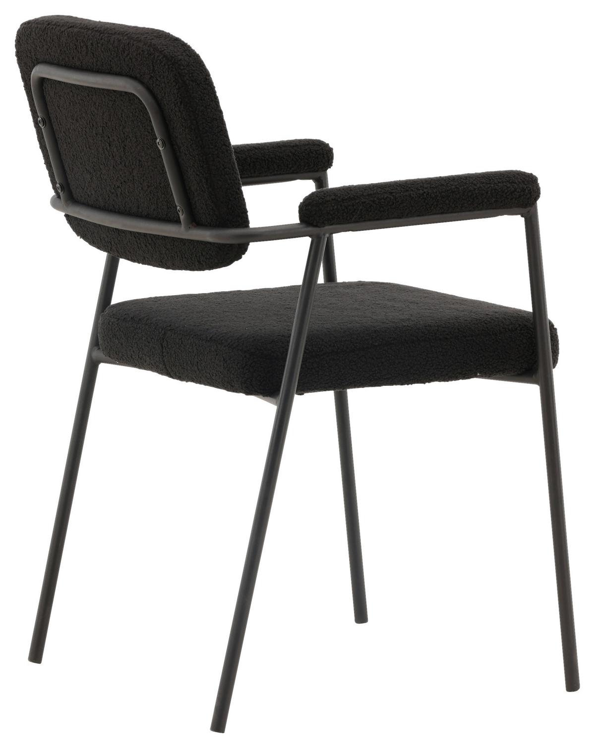 Stuhl-Set Yesterday - Schwarz, Design, Textil/Metall (58/90/61cm) - Livetastic