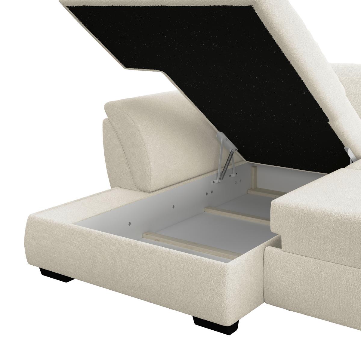 Rohová sedačka BERISSO, levá, šedá tk. VINCI - šedá/černá, Konvenční, textil/plast (187/278cm) - Ondega