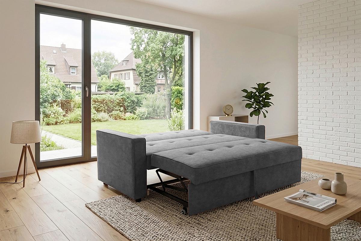 Třímístná pohovka HAZE, antracitová - antracitová, Trend, textil (162/90/89cm)