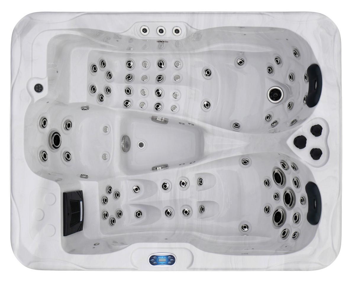 Whirlpool Capri Grauweiß B: 210 Cm - Grauweiß, KONVENTIONELL, Kunststoff (210/160/90cm) - Sanotechnik