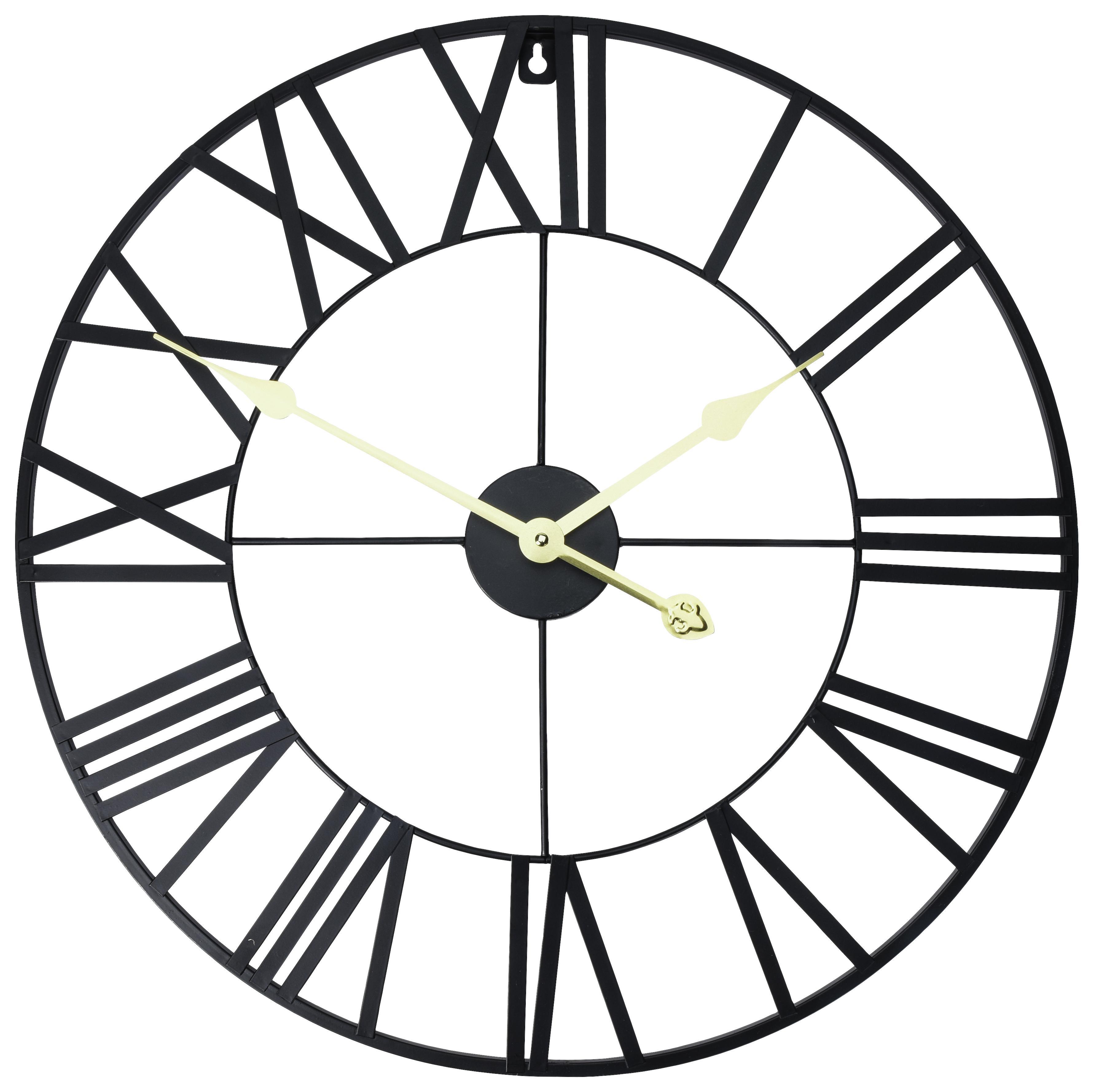 Falióra Metall Romania  57 Cm - Arany/Fekete, Fém (57cm)