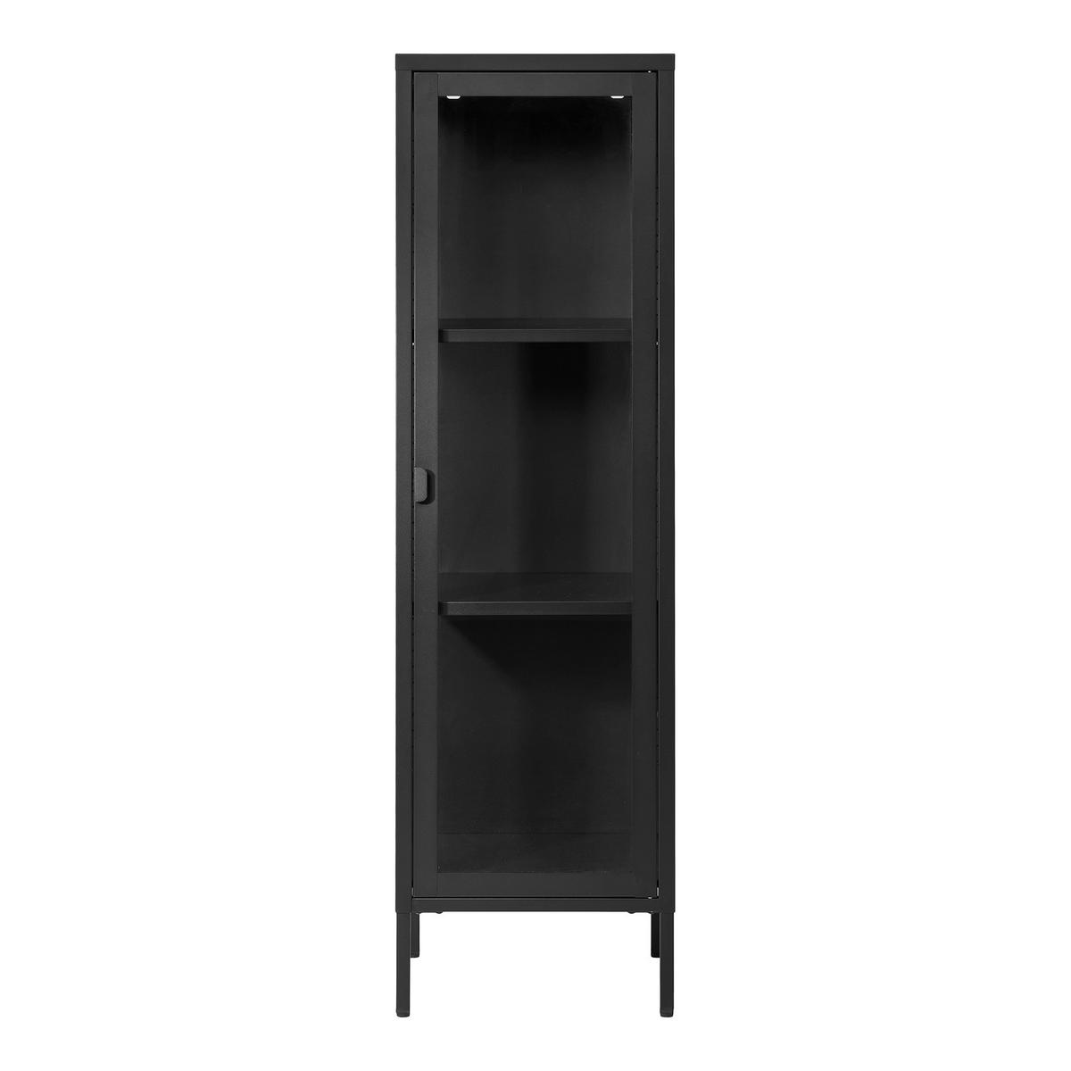Garderobenpaneel Brisbane Schwarz/Transparent B: 35cm - Transparent/Schwarz, Design, Glas/Metall (35/140/40cm) - MID.YOU