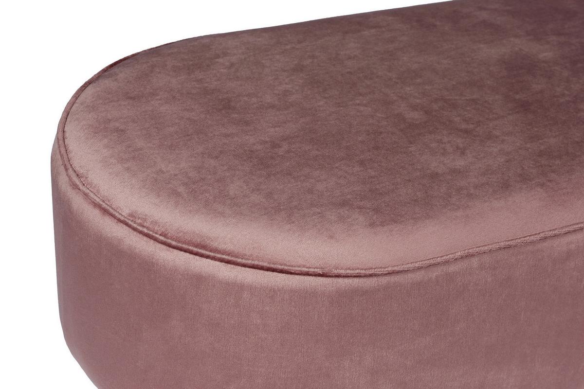 Sedací lavice starorůžová - starorůžová/barvy zlata, Design, kov/dřevo (105/41/40cm) - MID.YOU