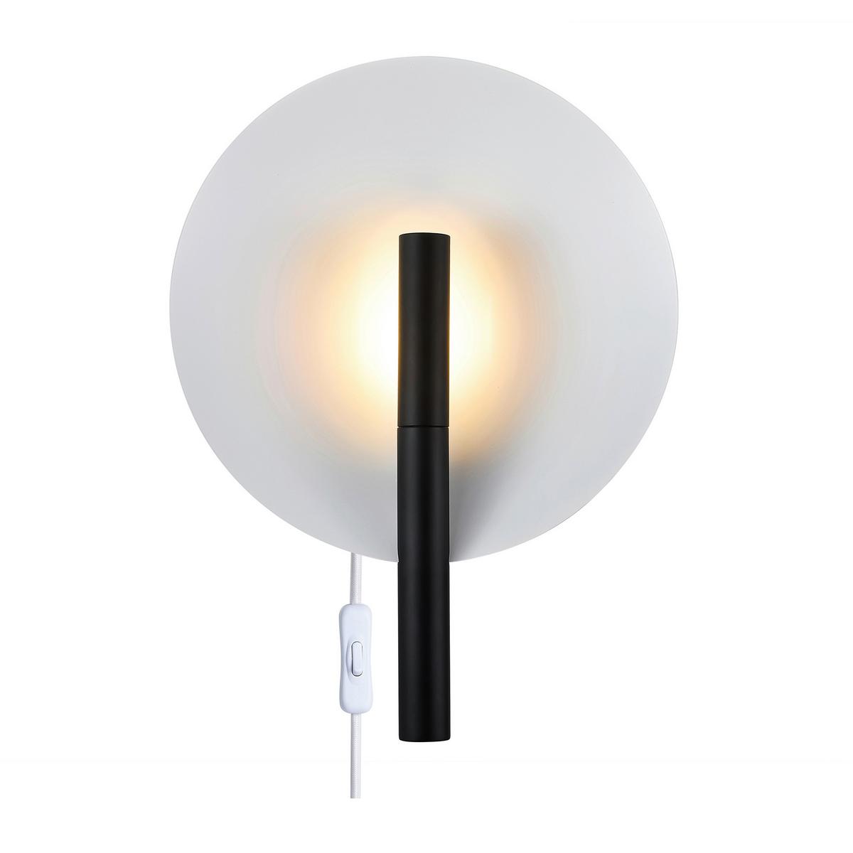 Wandleuchte Furiko Schwarz Weiß B: 31,6 cm - Schwarz/Weiß, Design, Metall (31,6cm) - Nordlux