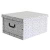Aufbewahrungsbox Inge - Weiß/Grau, KONVENTIONELL, Karton/Kunststoff (50/40/25cm) - Luca Bessoni