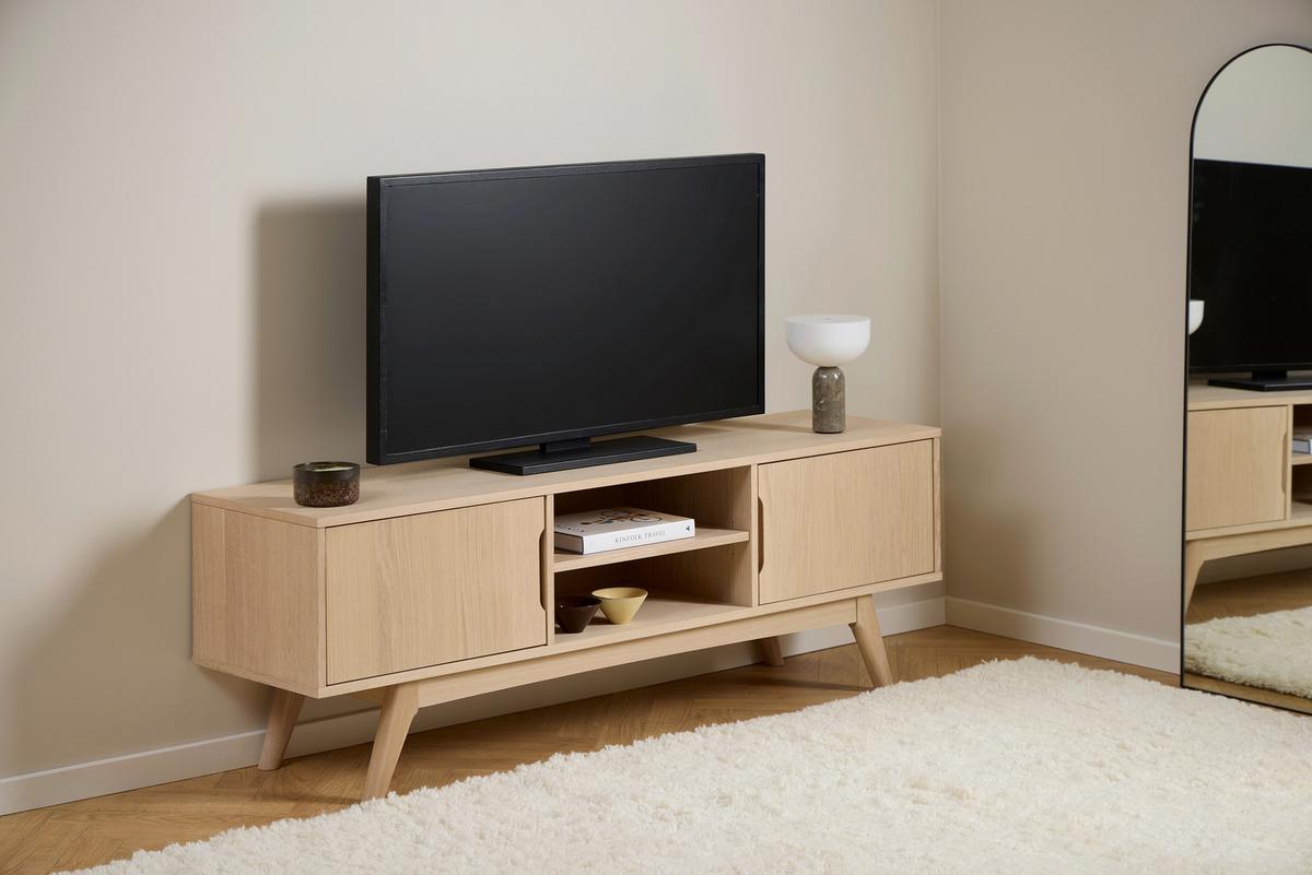 SKRINKA POD TV MARTE - biela, Design, drevo/kompozitné drevo (160/55/40cm) - MID.YOU