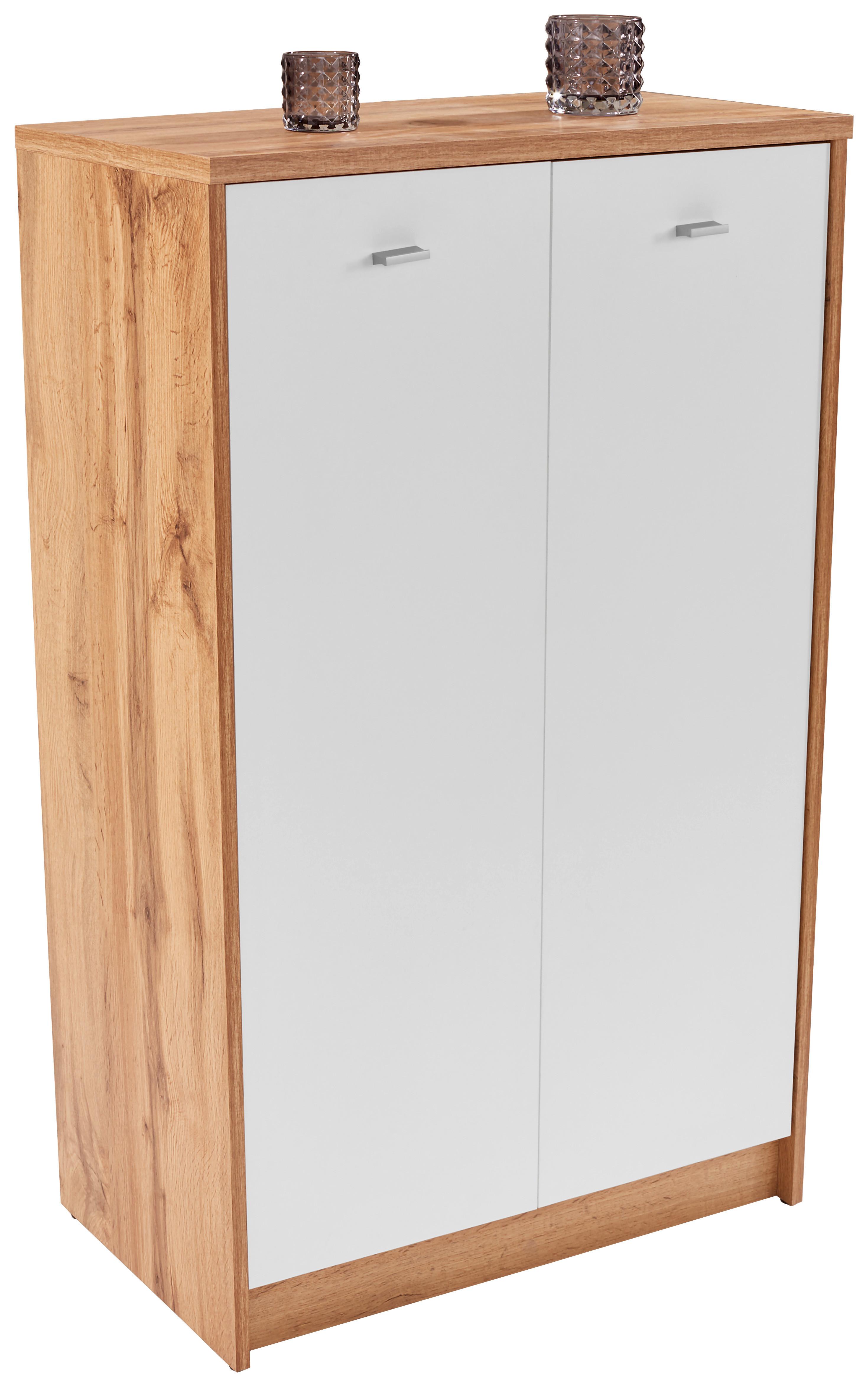 KOMODA 4-YOU NEW YUK07 - bílá/barvy dubu, Moderní, kompozitní dřevo/plast (74/111,4/34,6cm)