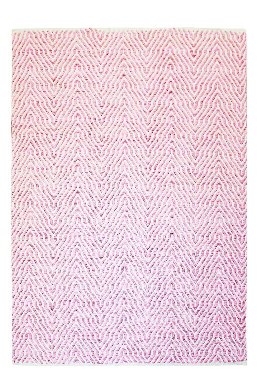 Flachwebteppich Aperitif Pink, 80x150 cm - Pink, KONVENTIONELL, Textil (80/150cm) - Kayoom