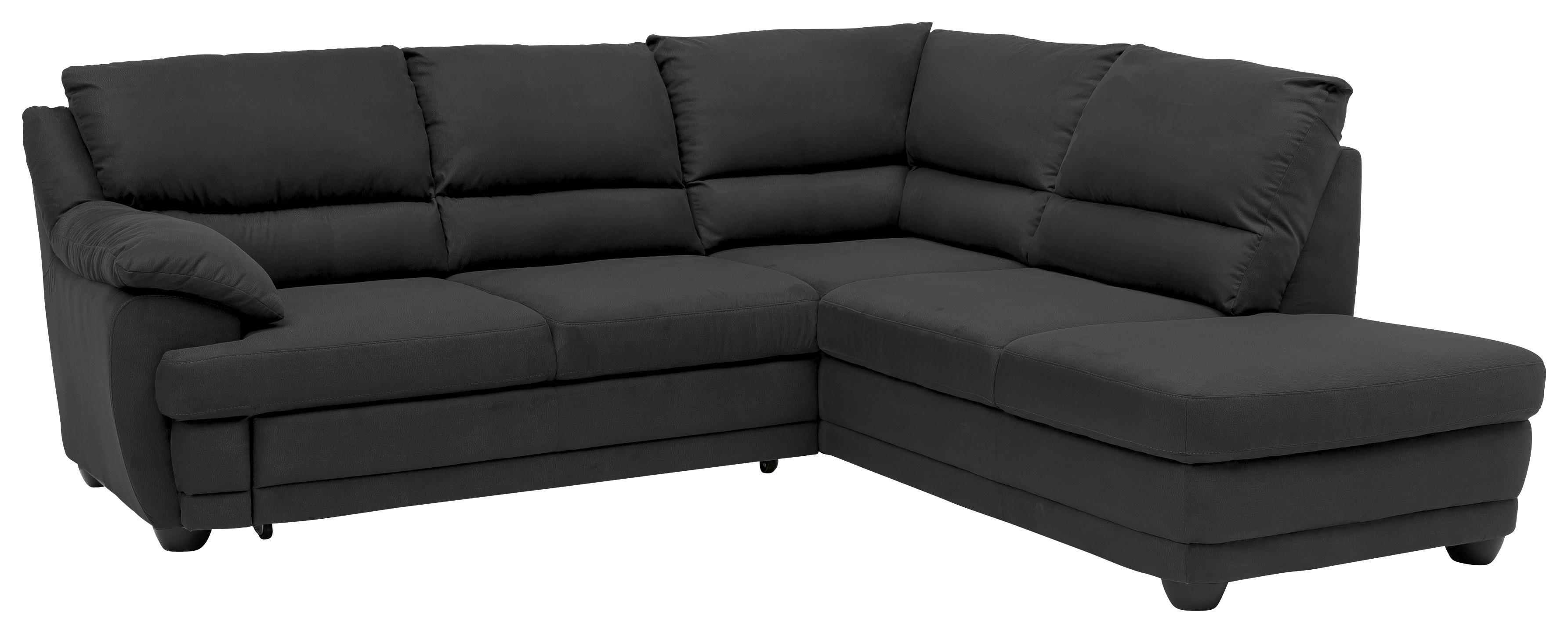 Ecksofa mit Schlaffunktion Nebolo Anthrazit 246x225 cm - Anthrazit/Schwarz, Design, Textil (246/225cm) - Livetastic