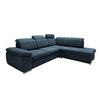 Ecksofa Vasto Dunkelblau S: 283x228 cm - Chromfarben/Dunkelblau, Design, Textil (283/228cm) - Livetastic