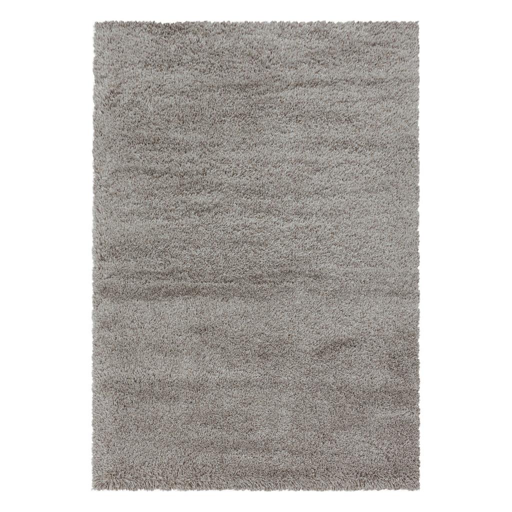 Hochflor Teppich Beige Naturfaser Fluffy 140x200 cm