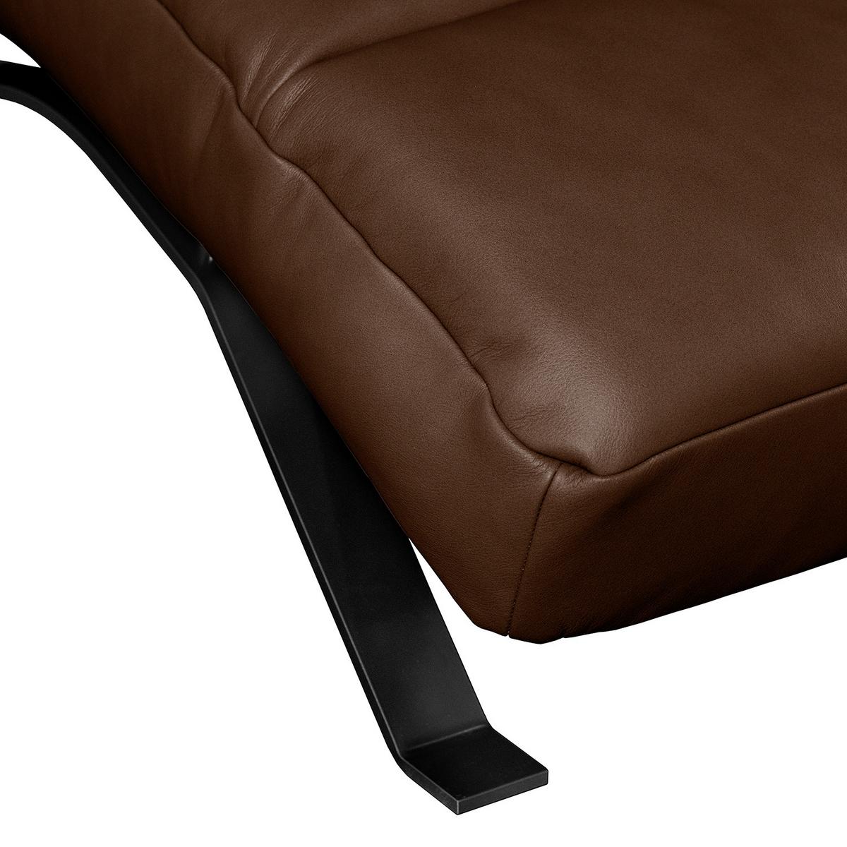 Relaxliege Swing Black Dunkelbraun B: 65 Cm - Dunkelbraun/Schwarz, Design, Leder (65/65-95/171cm) - Livetastic