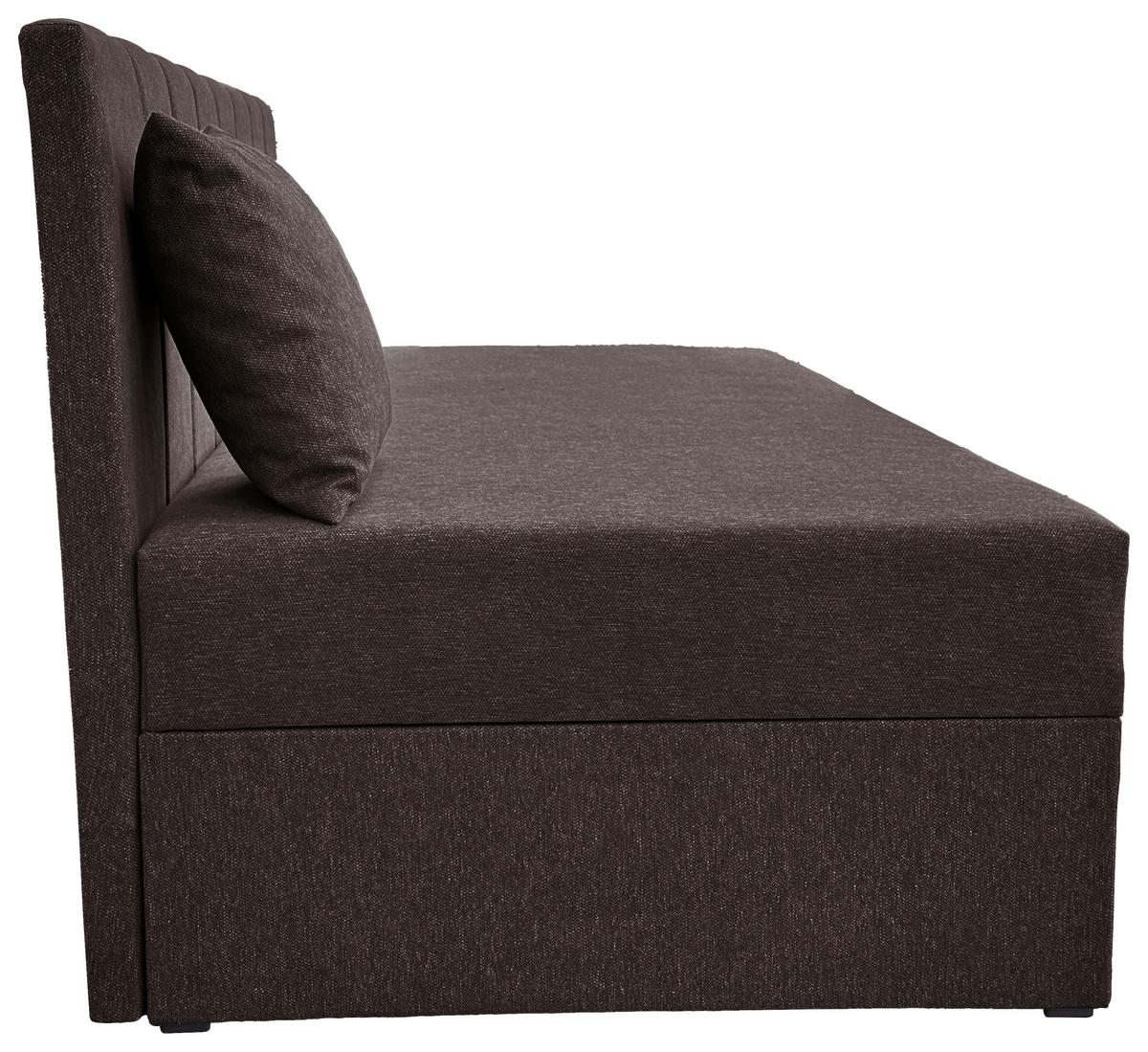 Boxbett Mit Bettkasten Moritz 90x200 Cm Schwarz - Schwarz, Basics, Holzwerkstoff/Textil (90/200cm) - P & B