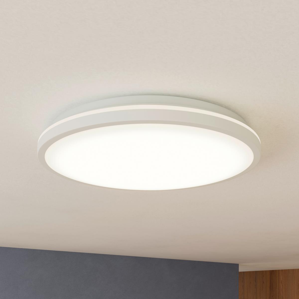 LED-Deckenleuchte, 4000K CESUR - Weiß, Basics, Kunststoff/Metall (39,2/4,2cm) - Luca Bessoni