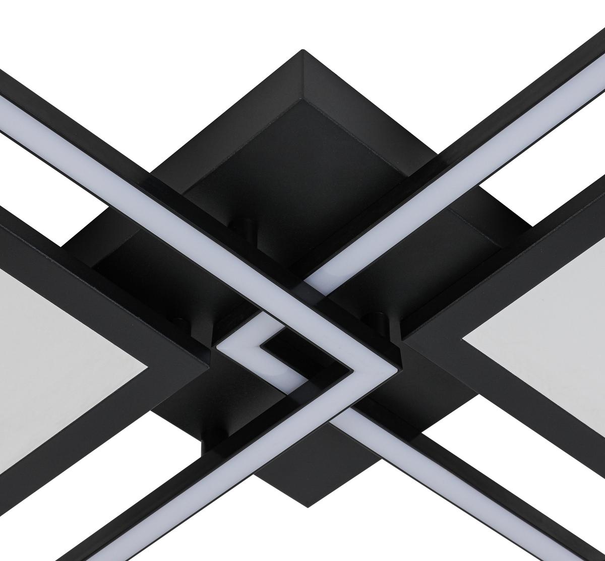 STROPNÉ LED SVIETIDLO PRECEVAL - čierna, kov/plast (41,8/75,3/6,7cm) - Premium Living