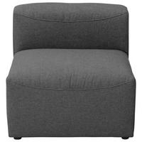 Sofaelement Lena Anthrazit Flachgewebe - Anthrazit/Schwarz, Design, Textil (75/73/100cm) - Max Winzer