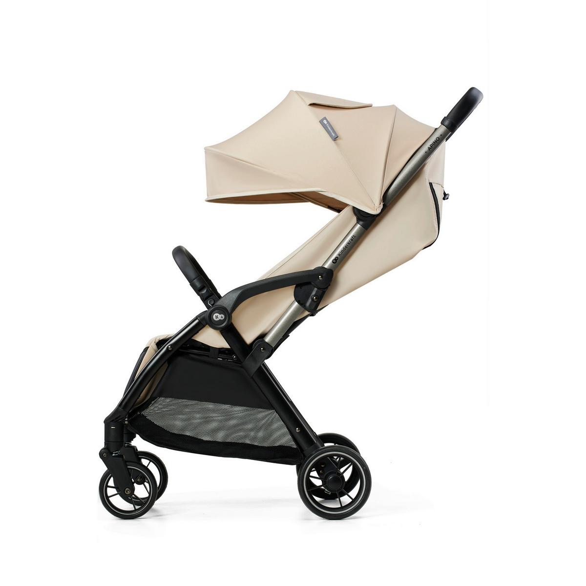 Buggy Apino Beige, B/H/T: 47x99x93cm - Beige/Schwarz, Basics (47/99/93cm) - Kinderkraft