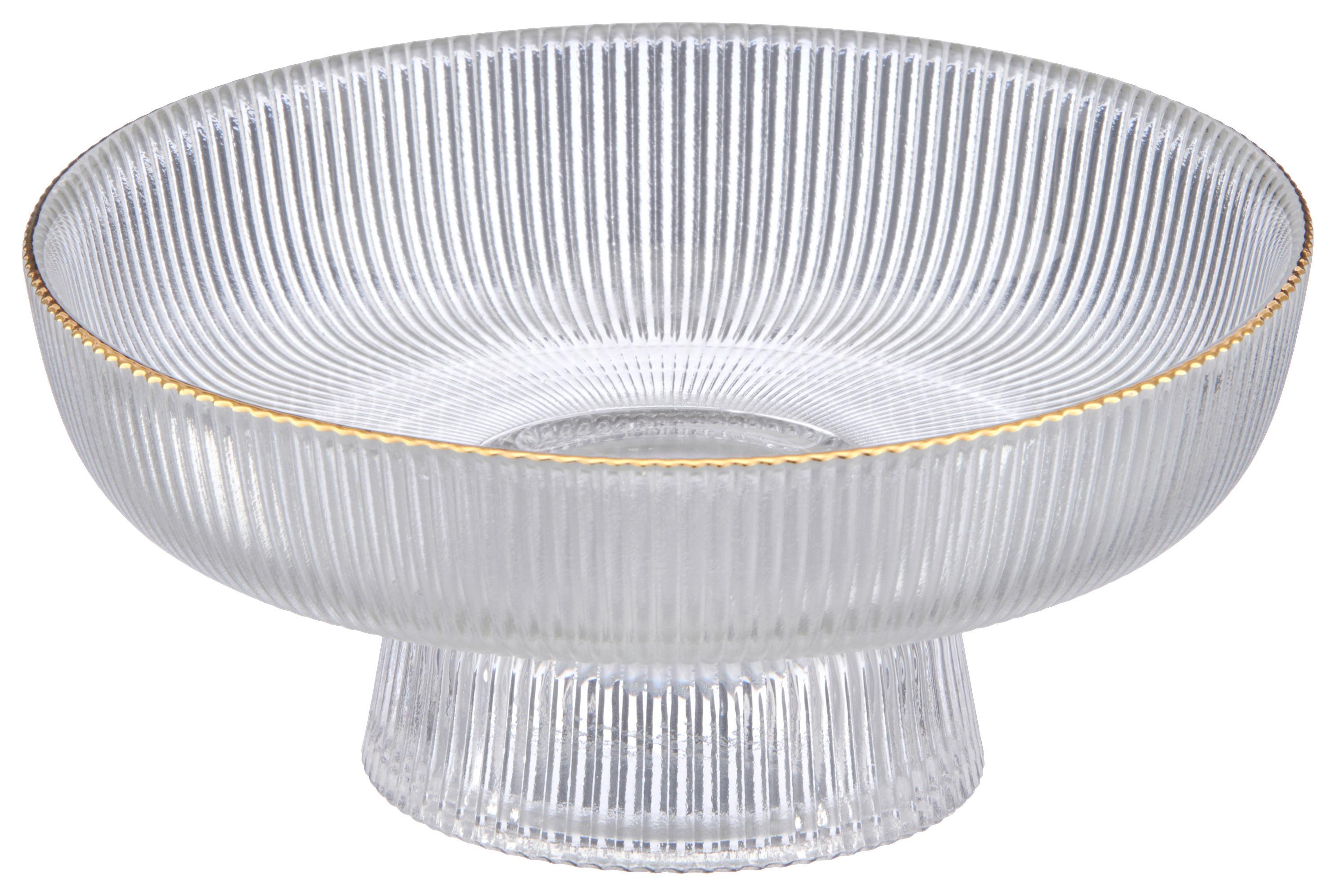 Dekorační miska MANU I - čiré/barvy zlata, Basics, sklo (15/6,5cm) - Mömax