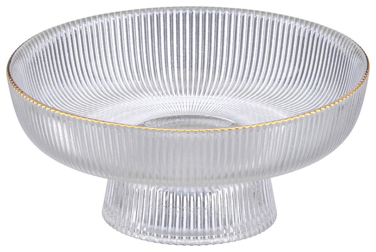 Dekoračná misa MANU I - číra/zlatá, Basics, sklo (15/6,5cm) - Mömax