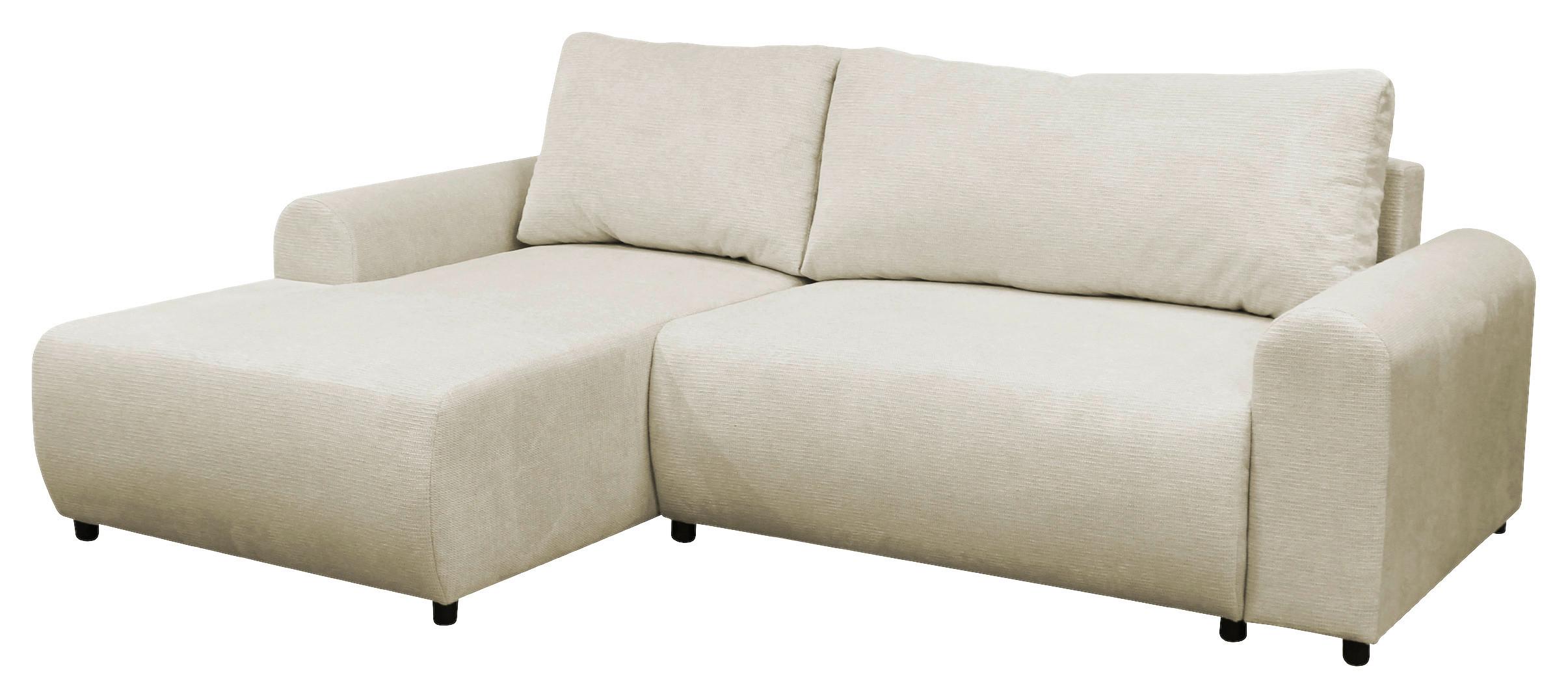 Ecksofa Velo Beige S: 160x250 Cm - Beige/Schwarz, Design, Textil (160/250cm) - MID.YOU
