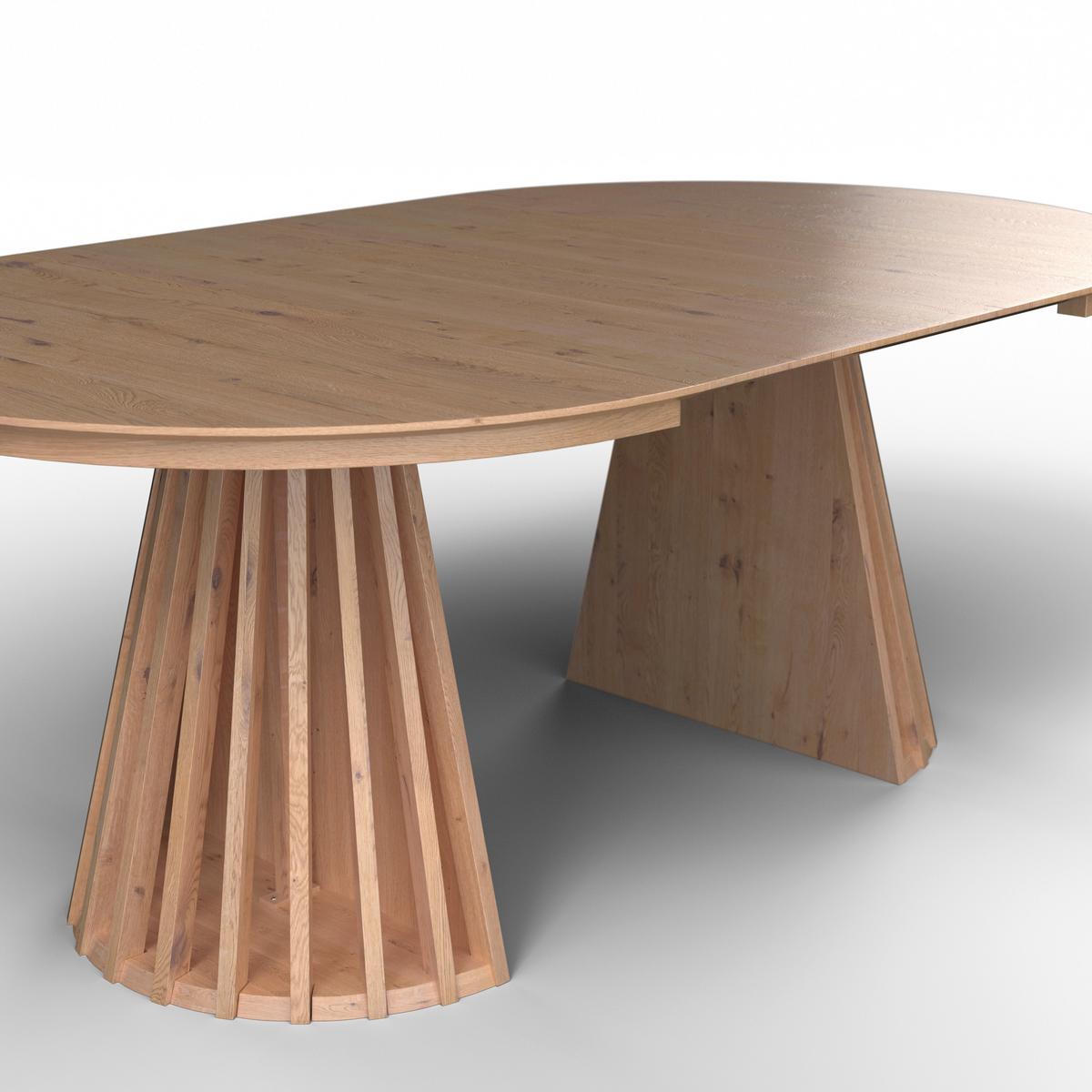 Rozťahovací stôl ENNIO 120 - farba duba, Modern, drevo/kompozitné drevo (120-160/76/120cm) - Bessagi Home