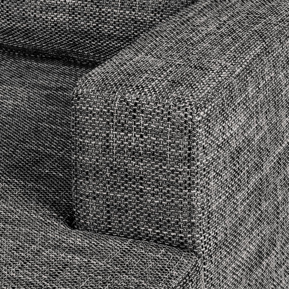 Ecksofa Grenwood Dunkelgrau S: 200x144 cm - Chromfarben/Dunkelgrau, Design, Textil (200/144cm) - MID.YOU