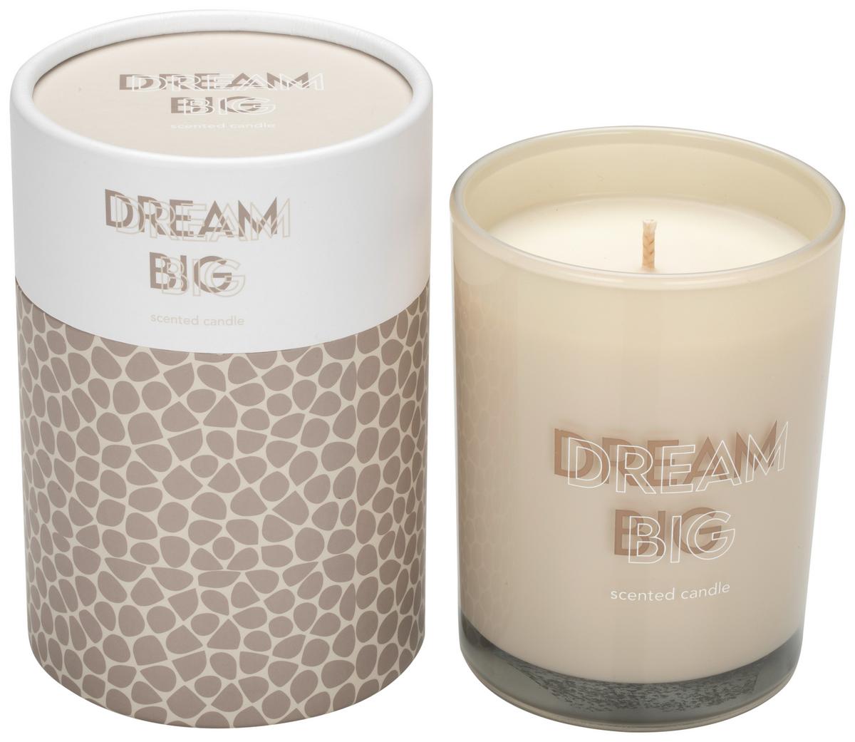 Svíčka ve skle Libella, ca. 50 hodin - šedá/pink, Moderní, sklo (8/10,6cm) - Modern Living