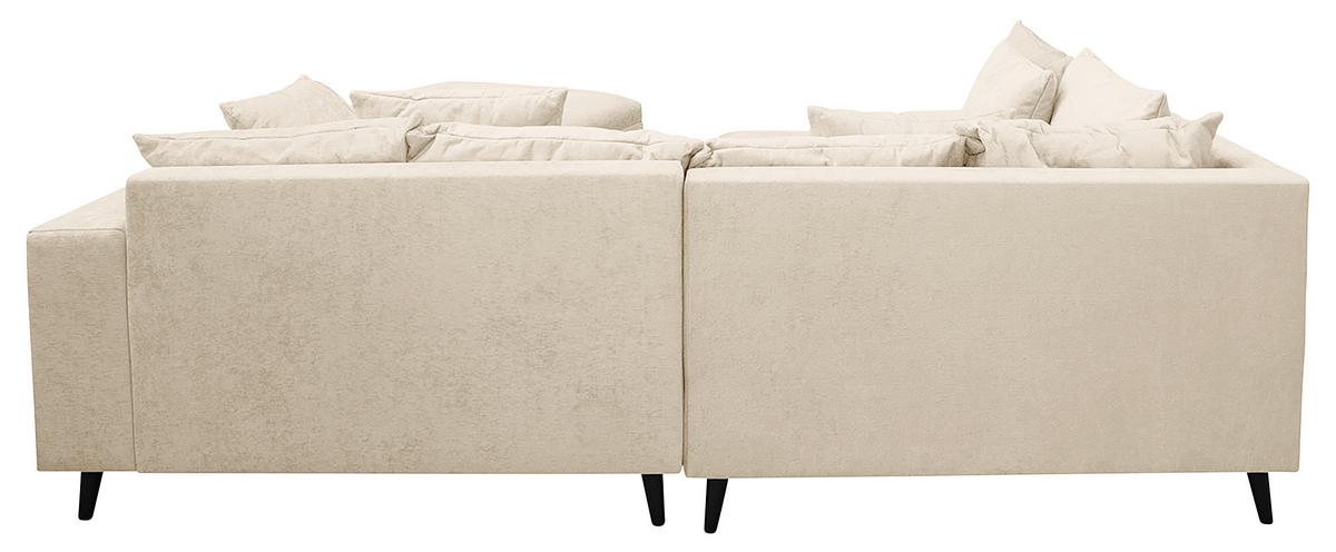 Ecksofa Pruno, Beige S: 174x247 Cm - Beige/Schwarz, Design, Textil (174/247cm) - MID.YOU