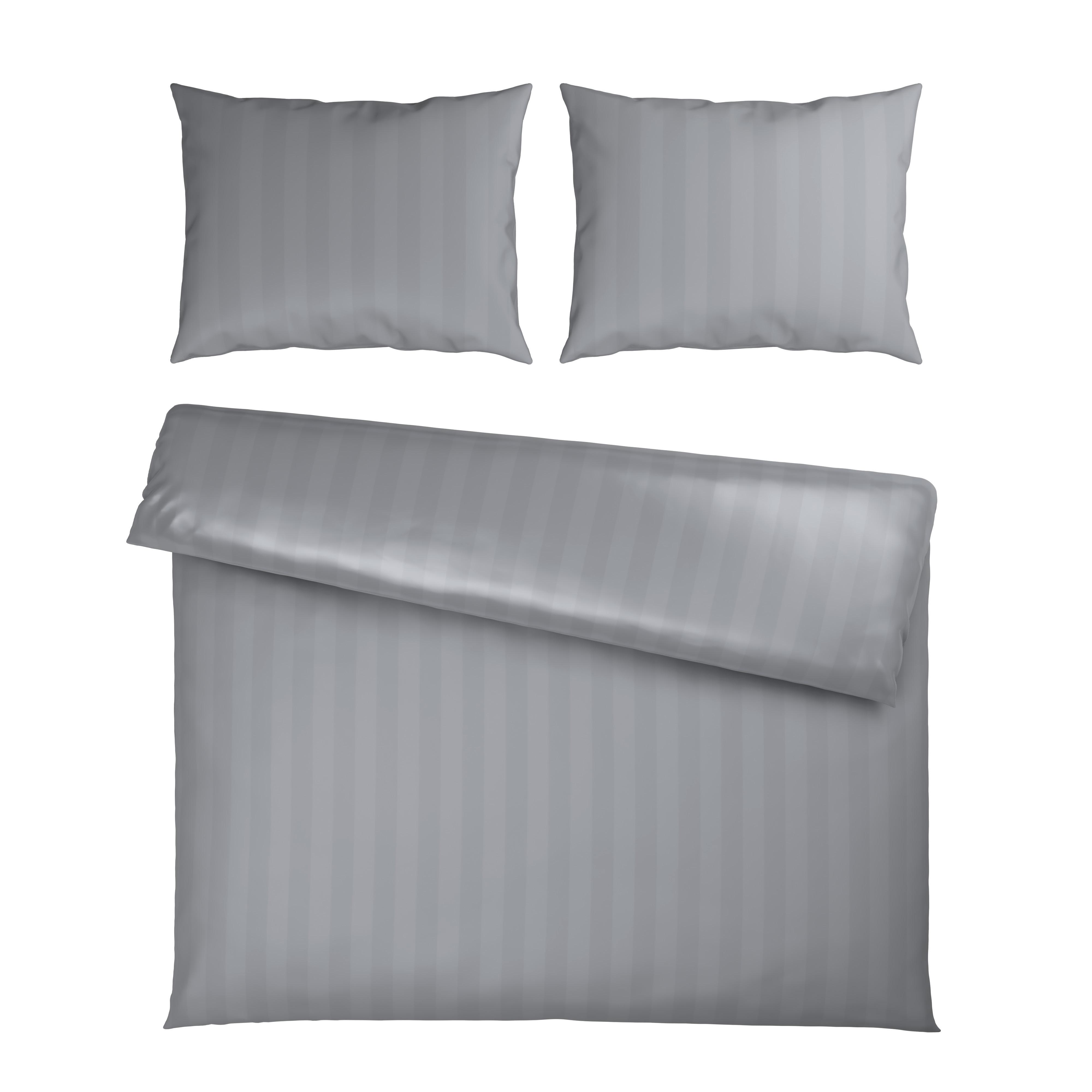 POVLEČENÍ XENIA STREIF XXL - barvy stříbra, Moderní, textil (200/220cm) - Premium Living