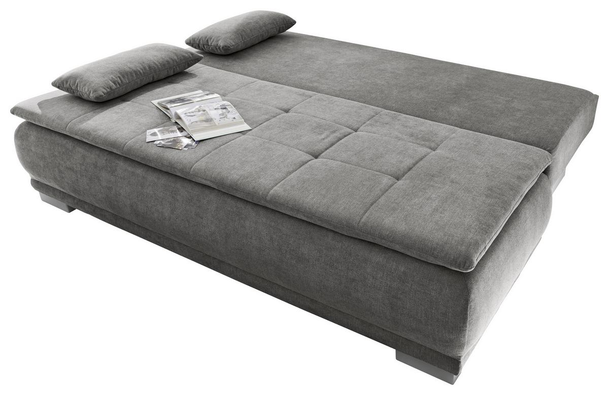 Rozkladací pohovka Luigi šedá - šedá/barvy stříbra, Moderní, kompozitní dřevo/textil (208/93/105cm) - MID.YOU