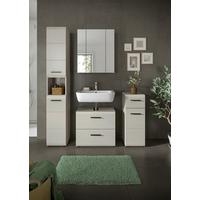 Badezimmer Ice Kaschmir B: 120cm - Kaschmir/Schwarz, Trend, Glas/Holzwerkstoff (120cm) - MID.YOU