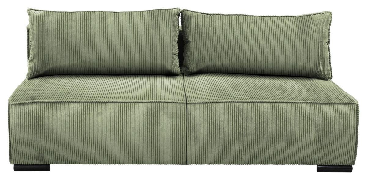 Schlafsofa Flow Mintgrün B: 202 Cm - Schwarz/Mintgrün, Design, Textil (202/90/99cm) - MID.YOU