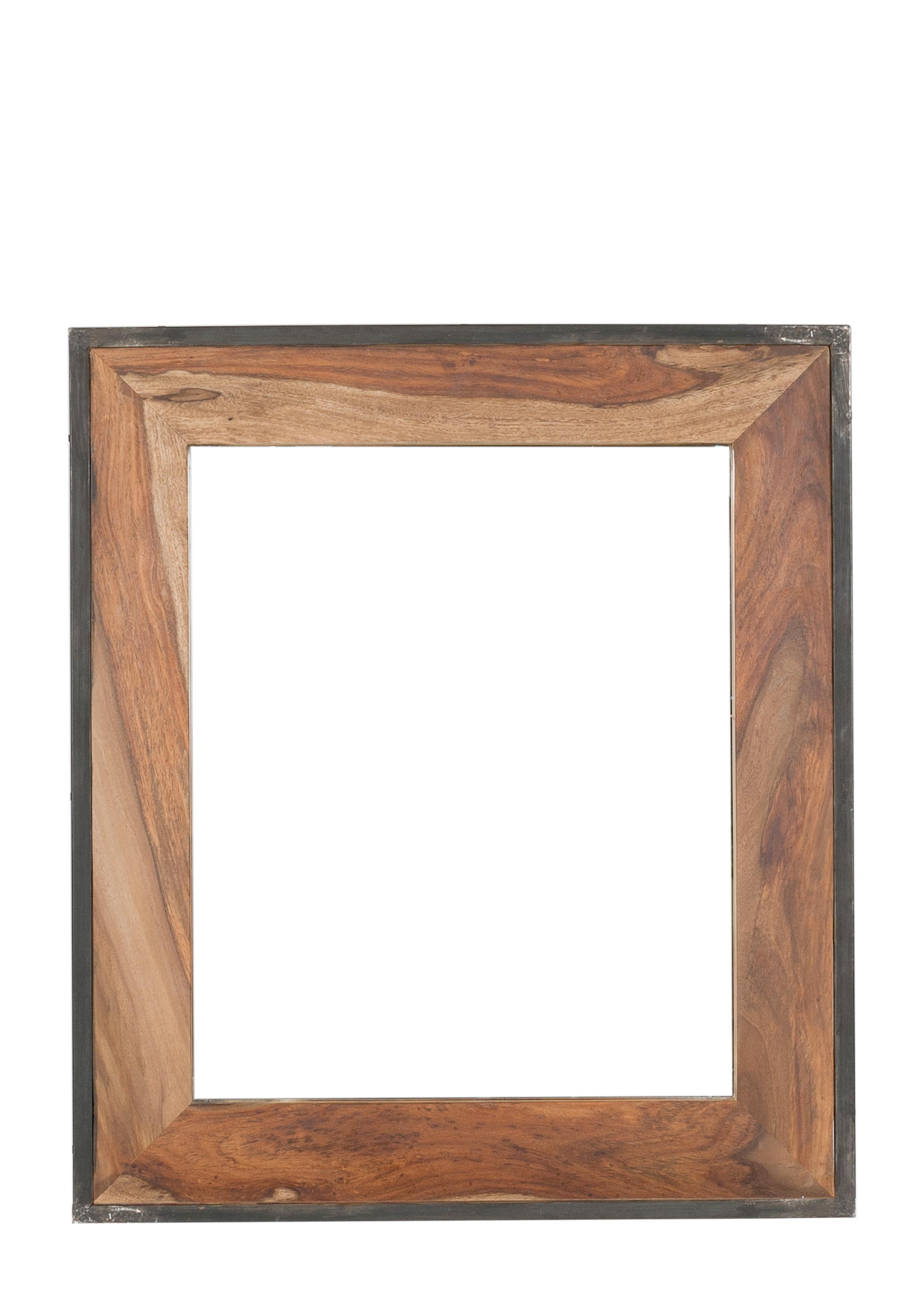 SPIEGEL Naturfarben/Schwarz B: 82cm - Schwarz/Naturfarben, Design, Glas/Holz (82/97/3cm) - MID.YOU