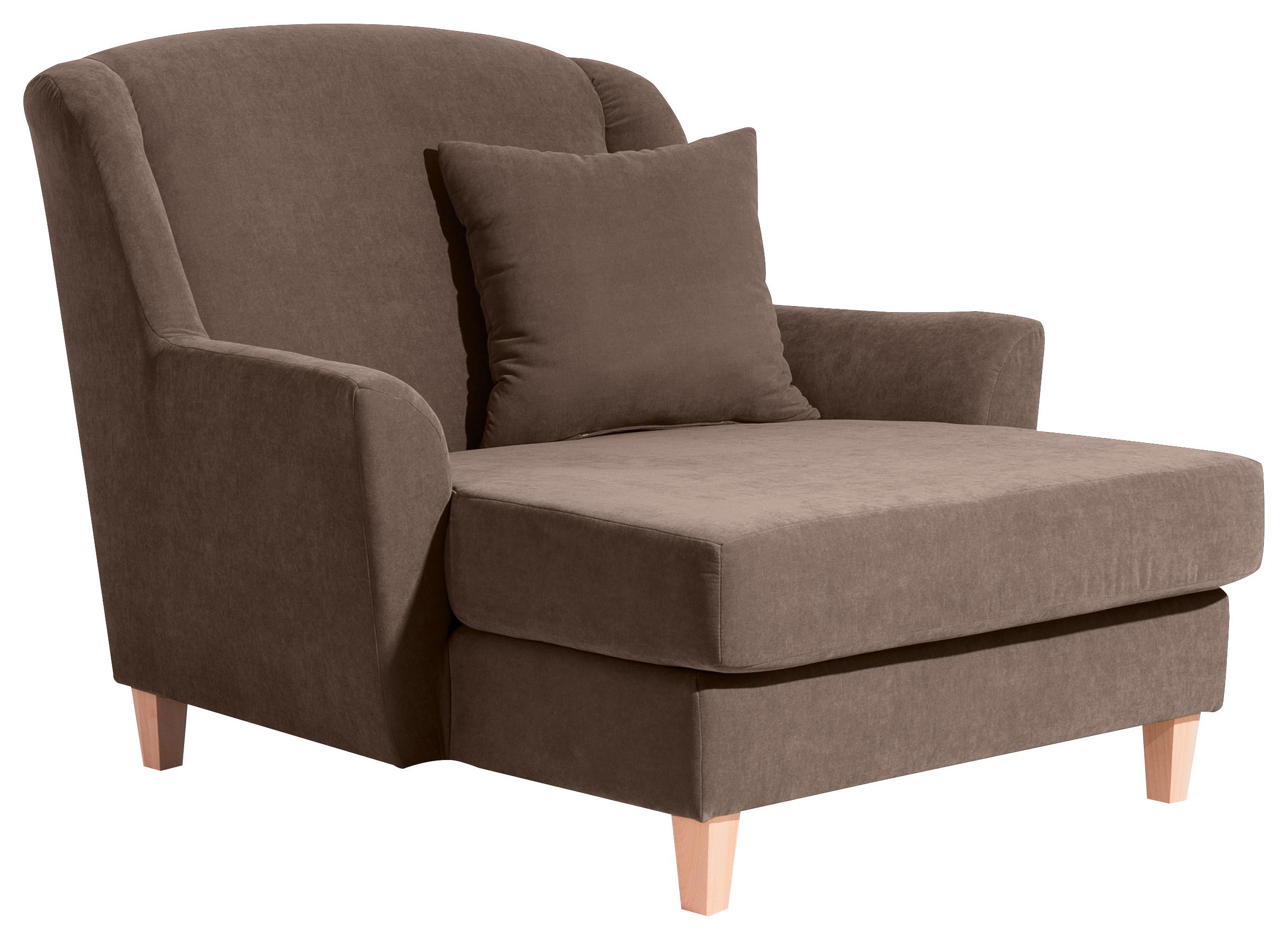 Big Sessel mit Armlehnen Judith Velours Sahara - Naturfarben/Sahara, MODERN, Textil (136/107/142cm) - Max Winzer