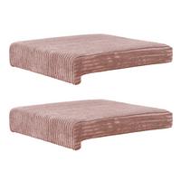 Bankkissen 2-tlg. Set Cord, Altrosa,lxb: 40x35/38 Cm - Altrosa, Basics, Textil (40/35/38/5/8cm)