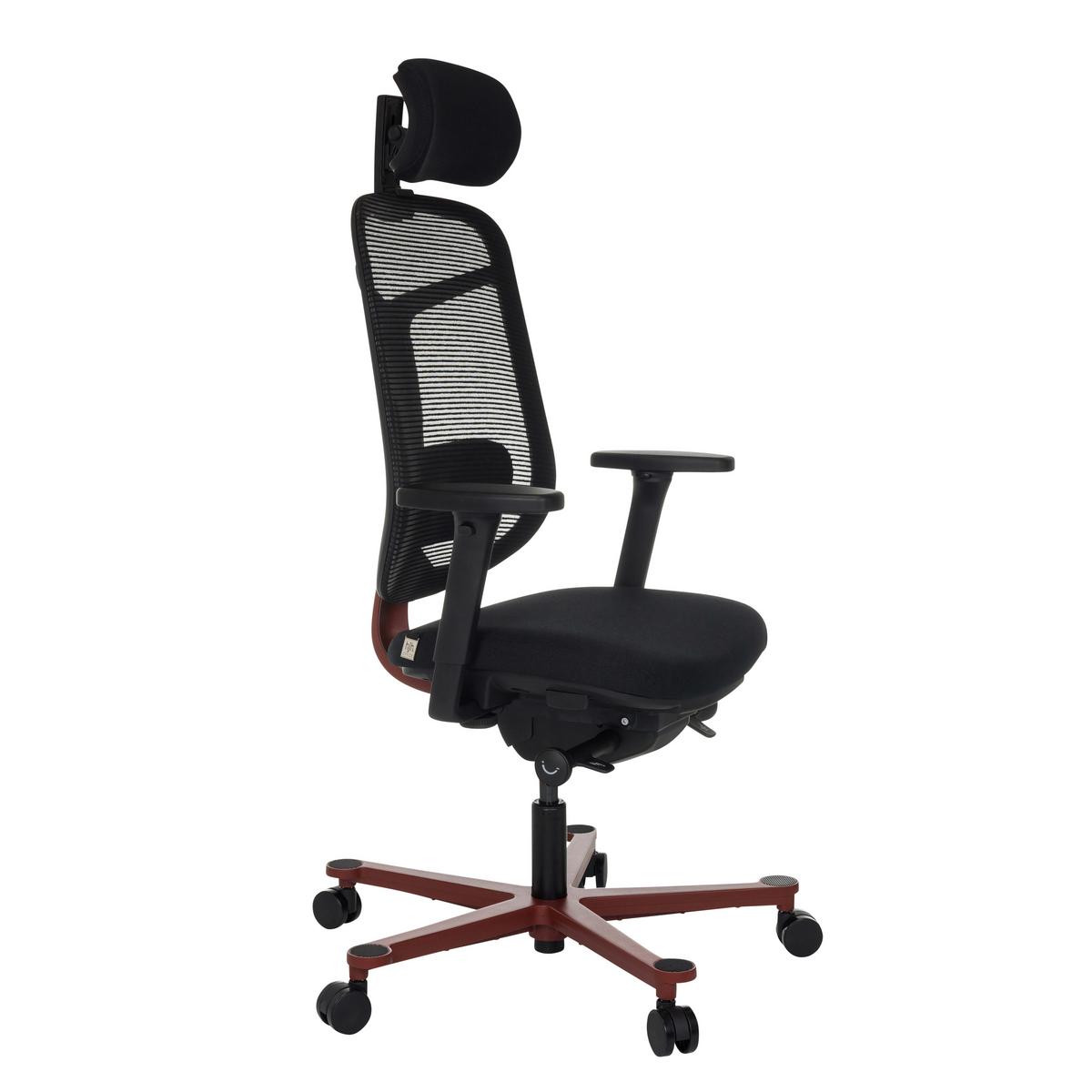Drehstuhl Bicolore High Schwarz/Rot B: 66 cm - Rot/Schwarz, MODERN, Kunststoff/Textil (66/118 - 136/60cm) - MID.YOU