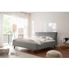 Polsterbett Frieda 140x200cm Hellgrau - Hellgrau/Schwarz, KONVENTIONELL, Textil (140/200cm) - Livetastic
