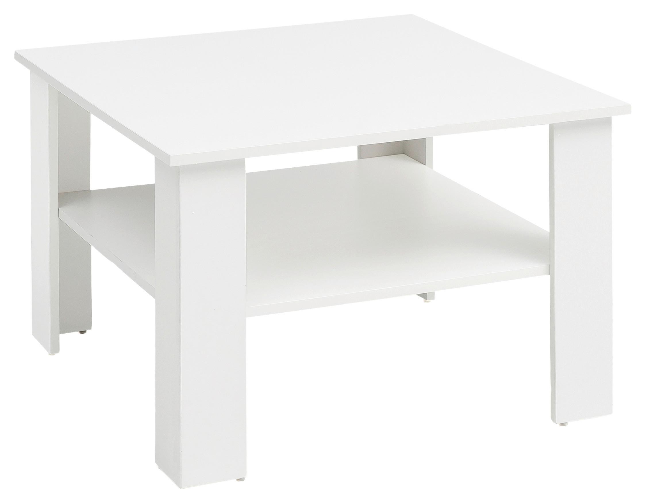 Konferenční Stůl Bílý - bílá, Konvenční, kompozitní dřevo (60/60/42cm) - MID.YOU