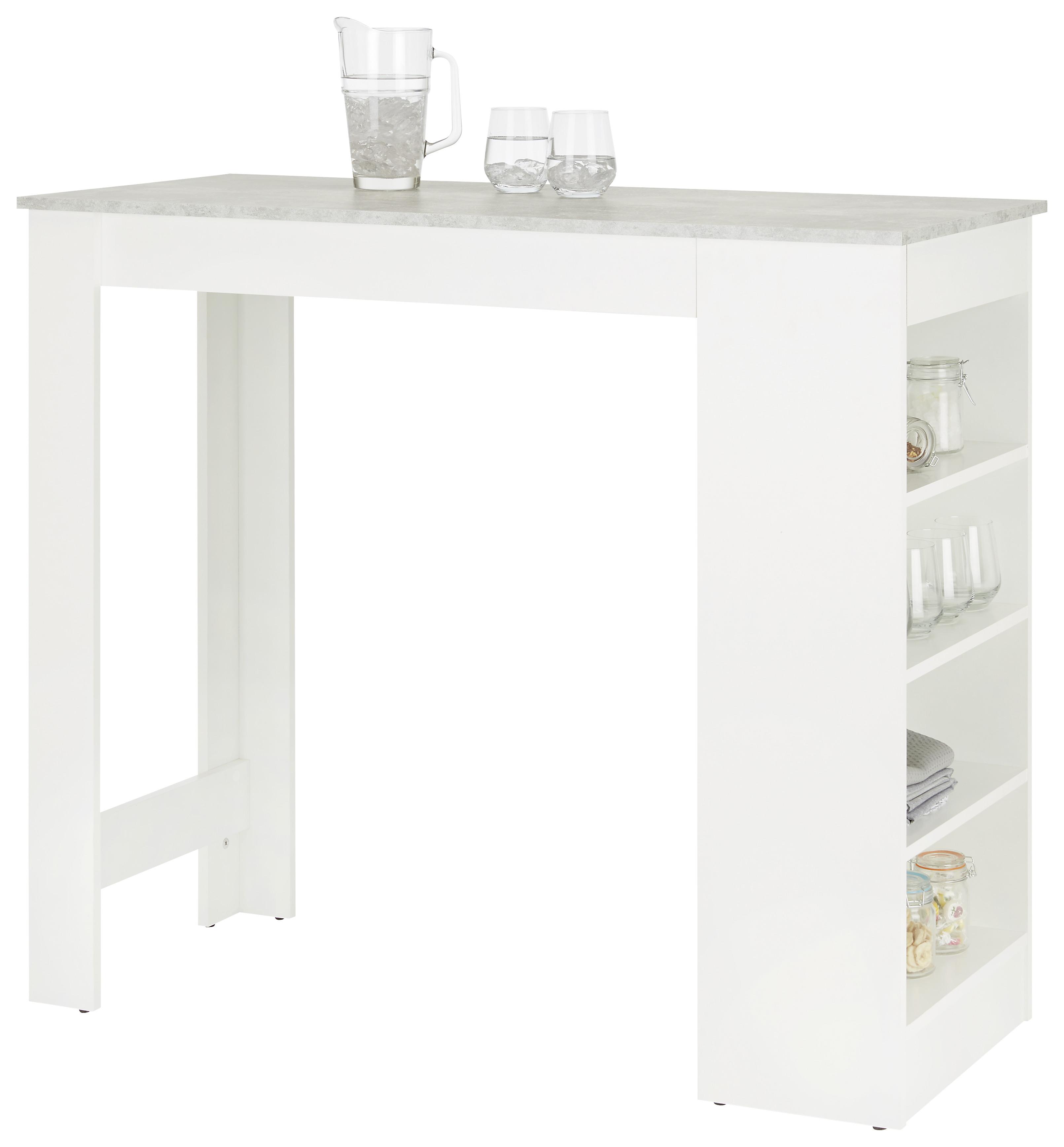 BAR MOJITO -BASED- - šedá/bílá, Moderní, kompozitní dřevo (115/50/103cm) - Based